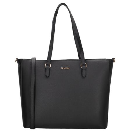 Charm London Birmingham Safiano - Handtas/Schoudertas 15.6'' - Zwart