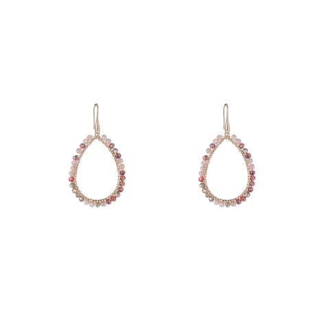 Day&Eve Hang Oorbellen Beads Open Drop Multi Mix | Goud