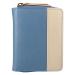 Leather Design Zip Around Portemonnee RFID Revival Vintage Fairyblue