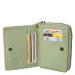 Leather Design Zip Around Portemonnee RFID Revival Vintage Jade