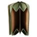 Leather Design Zip Around Portemonnee RFID Revival Vintage Jade