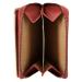 Leather Design Zip Around Portemonnee RFID Revival Vintage Marshala