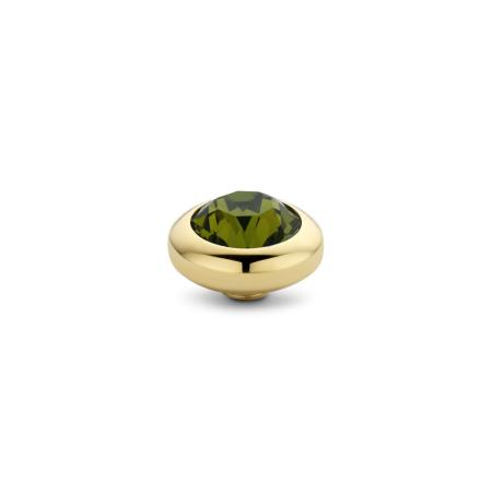 Melano Vivid Basic CZ Steentje Olive | Goud