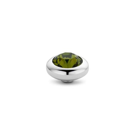 Melano Vivid Basic CZ Steentje Olive | Zilver