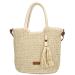 Beagles Rieten Shopper/Schoudertas Lanzarote Light Natural