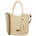 Beagles Rieten Shopper/Schoudertas Lanzarote Light Natural