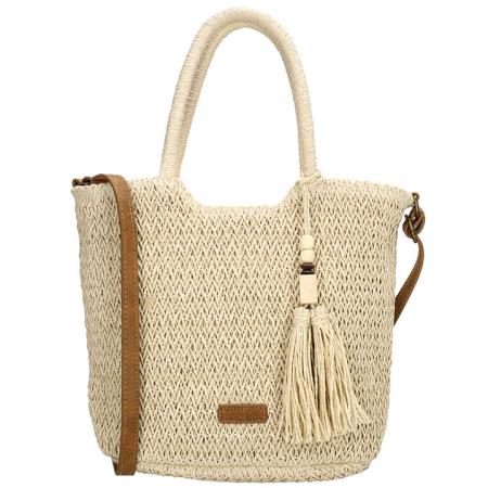 Beagles Rieten Shopper/Schoudertas Lanzarote Light Natural