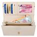 Leather Design Overslag Portemonnee RFID Revival Vintage Lola Off White