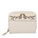 Leather Design Zip Around Portemonnee RFID Revival Vintage Lola Off White