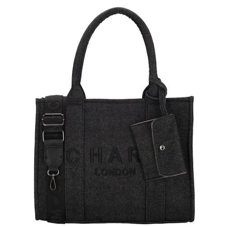 Charm London Shopper/Schoudertas Bond Zwart