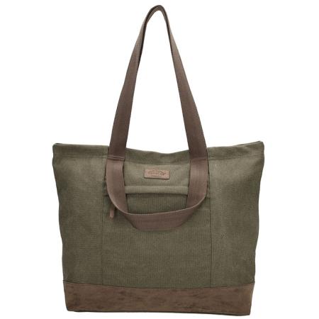 Beagles Originals Canvas Shopper Mount Fuji Olijf