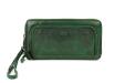 Bear Design Zip Around Portemonnee / Clutch Isa Groen