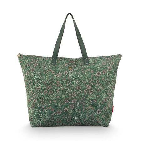 Pip Studio Tilda Tote Bag Large Quilted Daisy Dreams Green