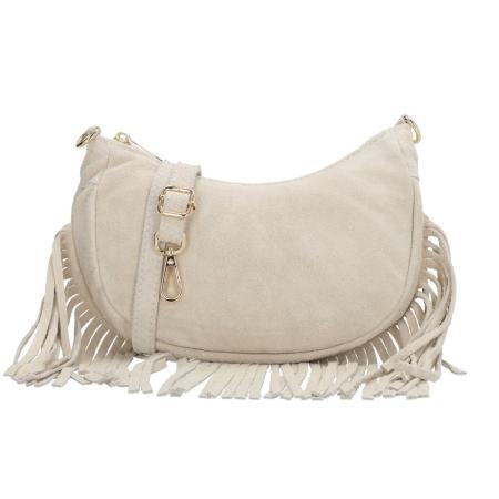 Charm London Suède Schoudertasje Elisa Zand