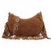 Charm London Suède Schoudertasje Elisa Cognac