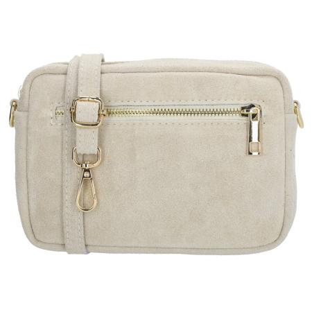 Charm London Suède Schoudertasje Camerabag Elisa Zand