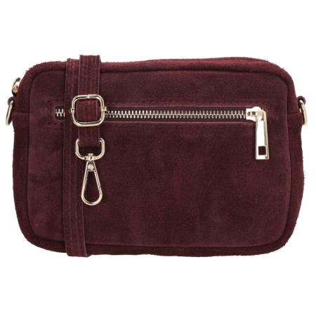 Charm London Suède Schoudertasje Camerabag Elisa Bordeaux