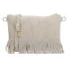Charm London Suède Schoudertasje met Franjes Elisa Zand