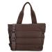 Zebra Trends Puffer Shopper/Schoudertas Elske Donker Bruin