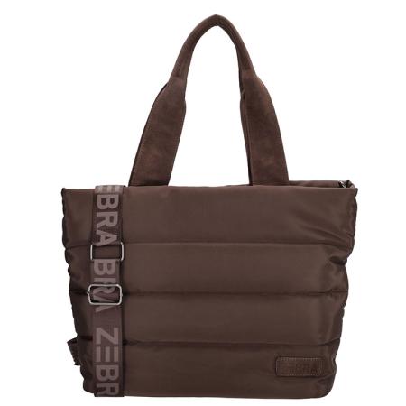 Zebra Trends Puffer Shopper/Schoudertas Elske Donker Bruin
