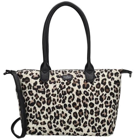 Charm London Handtas / Schoudertas Buckingham Leopard Beige