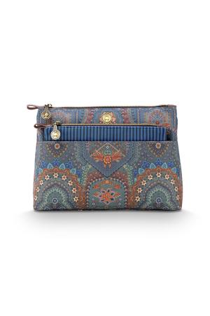 Pip Studio Toilettas Set Caryn Cosmetic Bag Combi Jabali Blue