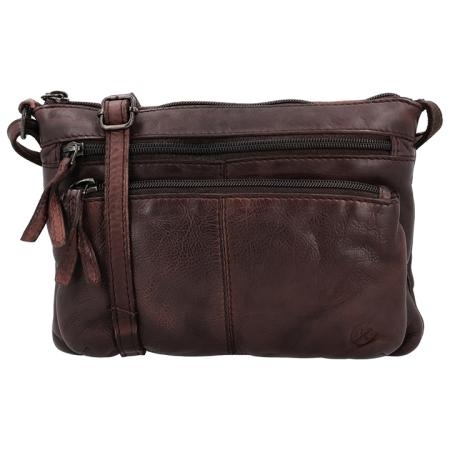 Hide & Stitches Schoudertas Paint Rock Donker Bruin