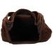 Hide & Stitches Suède Shopper/Buideltas Brazos Donker Bruin