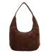 Hide & Stitches Suède Shopper/Buideltas Brazos Donker Bruin