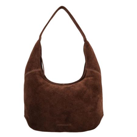 Hide & Stitches Suède Shopper/Buideltas Brazos Donker Bruin