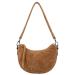 Hide & Stitches Suède Moon Bag Schoudertas Brazos Camel