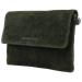 Hide & Stitches Suède Clutch/Schoudertas Brazos Olijf