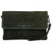 Hide & Stitches Suède Clutch/Schoudertas Brazos Olijf