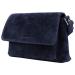 Hide & Stitches Suède Schoudertas met Overslag Brazos Navy