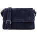 Hide & Stitches Suède Schoudertas met Overslag Brazos Navy
