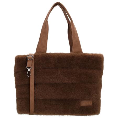 Zebra Trends Bont Shopper/Schoudertas Emma Mid Bruin