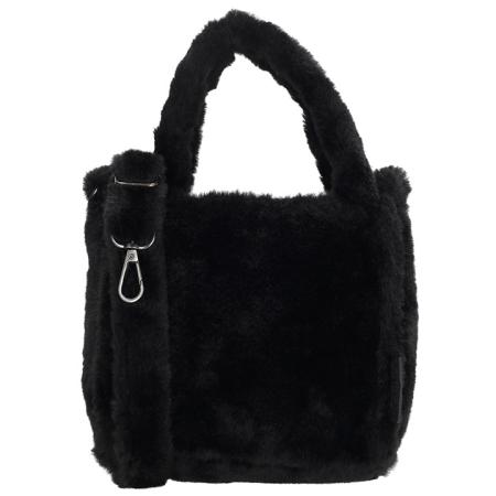 Beagles Faux Fur Schoudertasje Mini Barakaldo Zwart