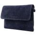Hide & Stitches Suède Clutch/Schoudertas Brazos Navy
