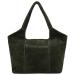 Hide & Stitches Suède Shopper/Handtas Brazos Olijf