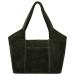 Hide & Stitches Suède Shopper/Handtas Brazos Olijf