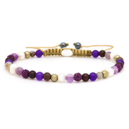 Karma Armband Spiral Chloe Purple Crystal