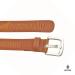 Boodz Leren Gleufjes Riem 4 cm Cognac