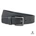 Boodz Leren Gleufjes Riem 4 cm Crack Zwart