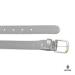 Boodz Leren Riem 3 cm Metallic Zilver