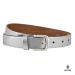 Boodz Leren Riem 3 cm Metallic Zilver