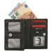 Double-D Overslag Portemonnee M RFID Zwart
