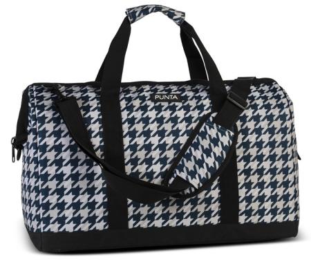 Punta Reistas/Weekendtas Pied-de-poule Wit/Blauw