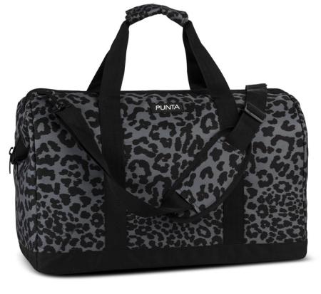 Punta Reistas/Weekendtas Leopard Grijs/Zwart