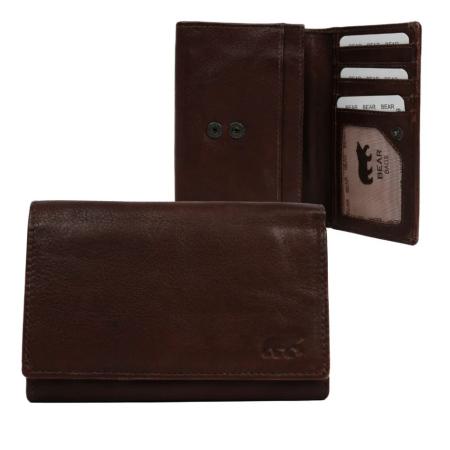 Bear Design Portemonnee met Overslag Sweety Bruin