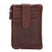 Hide & Stitches Sleuteletui met 4 Creditcardvakjes Japura Donker Bruin